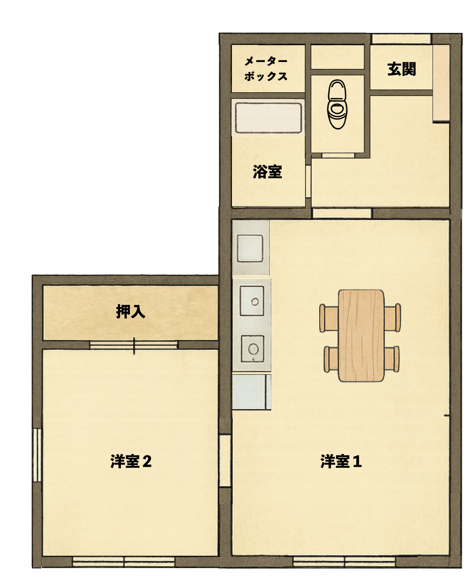 レンタルスペースの見取り図